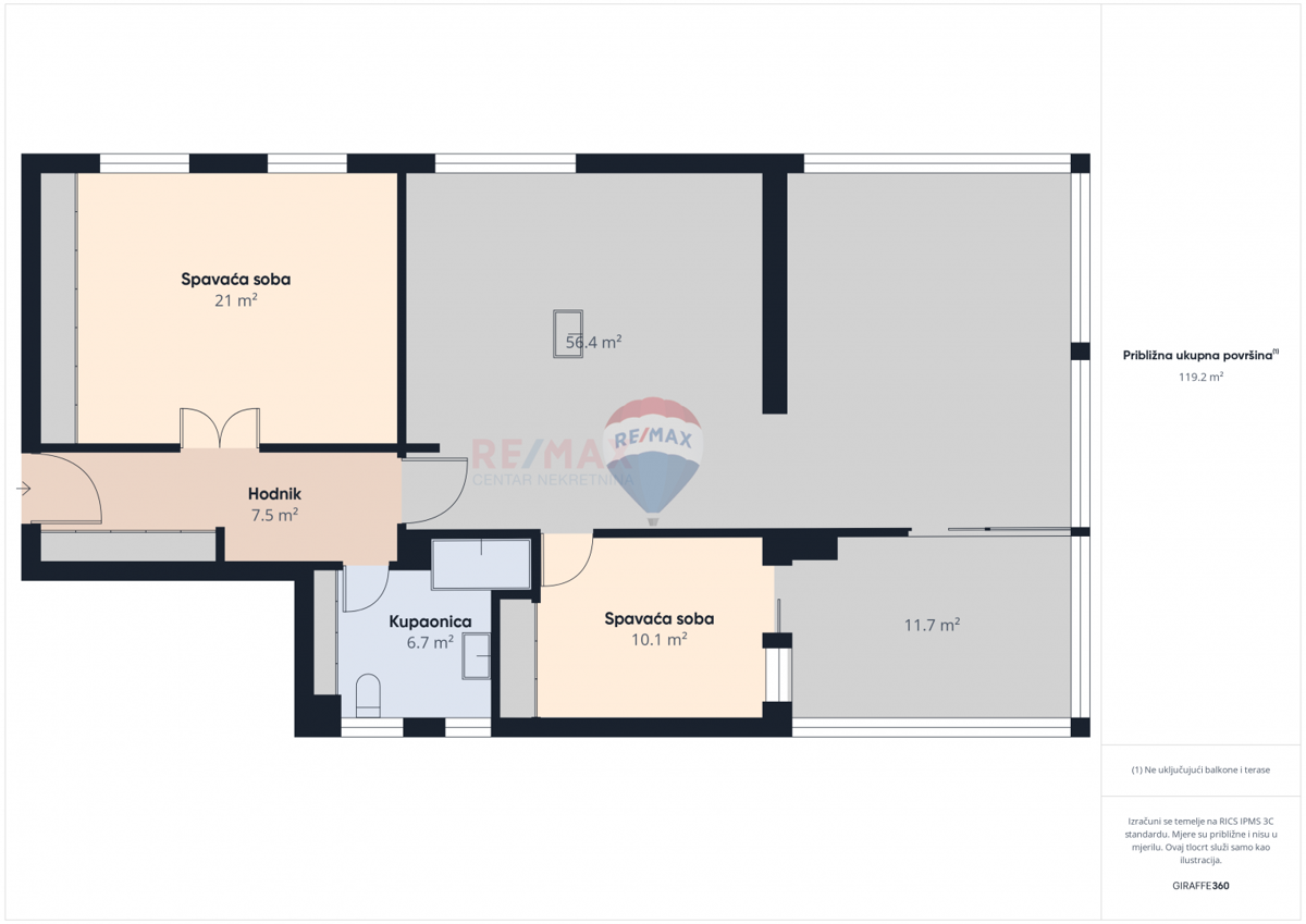 Stanovanje/Apartma Centar, Velika Gorica, 180m2