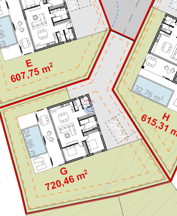 Stavbno zemljišče Sošići, Kanfanar, 720m2