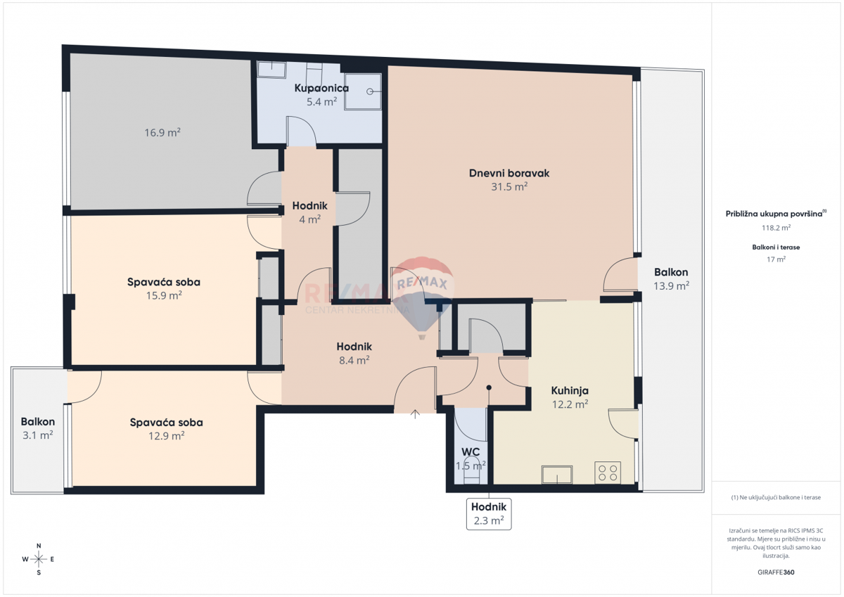 Stanovanje/Apartma Medveščak, Gornji Grad - Medveščak, 125,42m2