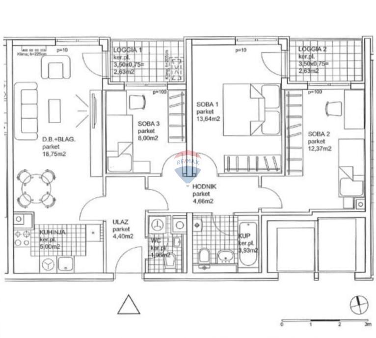 Stanovanje/Apartma Stenjevec, 79m2