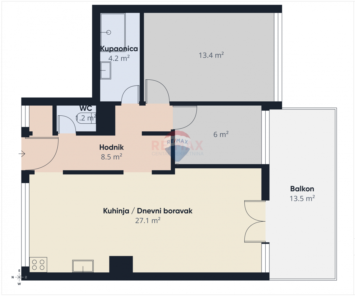 Stanovanje/Apartma Travno, Novi Zagreb - Istok, 64,81m2