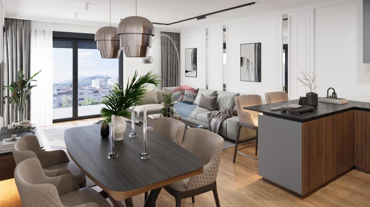 Trisobno stanovanje s strešno teraso v novogradnji