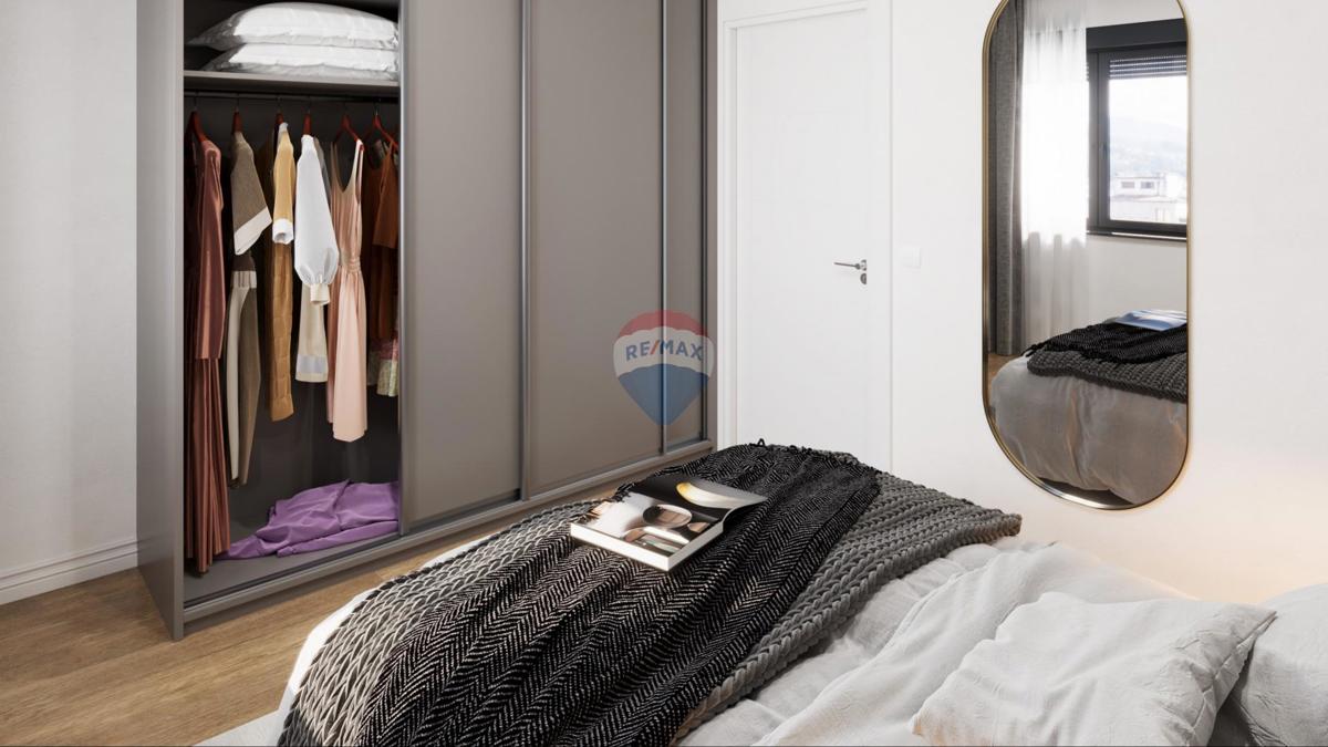 Trisobno stanovanje s strešno teraso v novogradnji