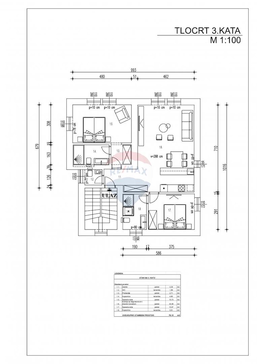 Stanovanje/Apartma Opatija - Centar, Opatija, 79,15m2