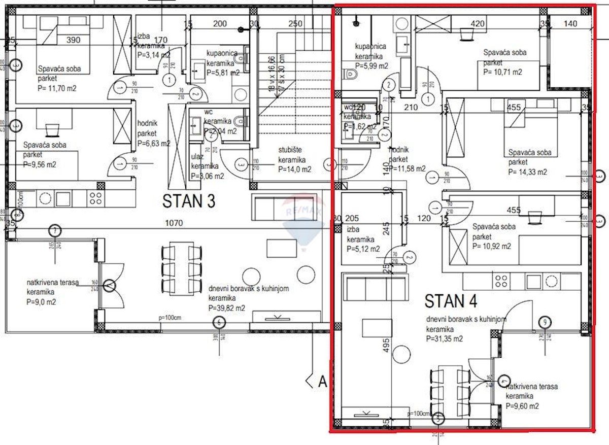 Stanovanje/Apartma Kanfanar, 101m2