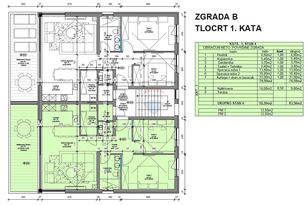 Stanovanje/Apartma Poreč okolica, Poreč, 92,50m2