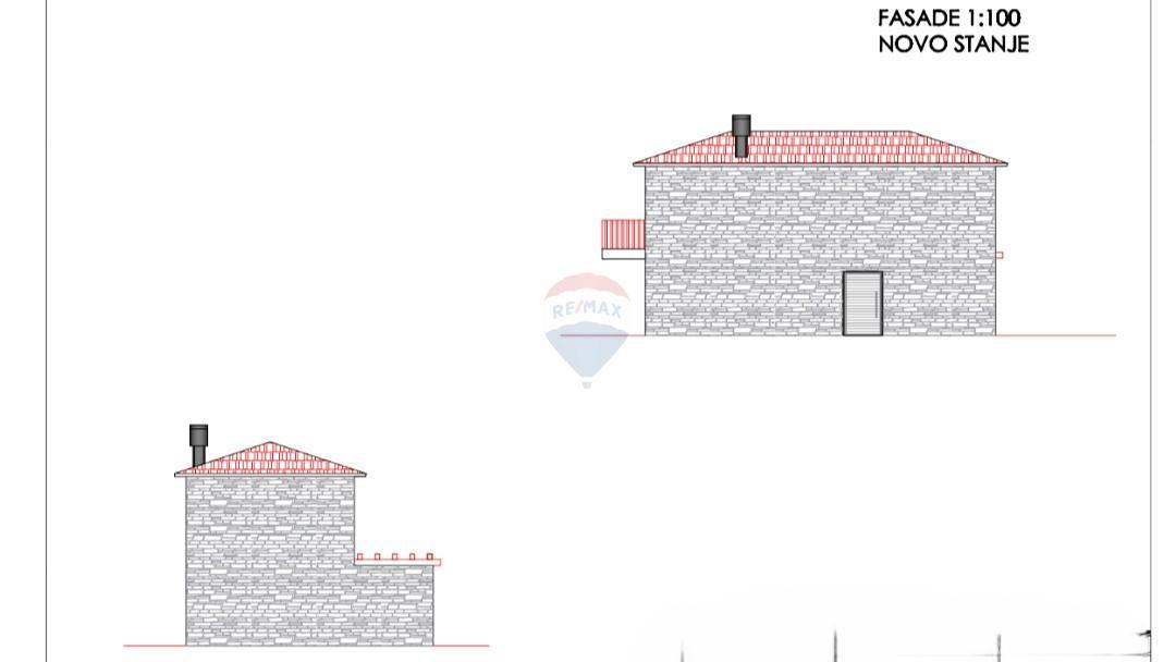 Hiša Momjan, Buje, 80m2