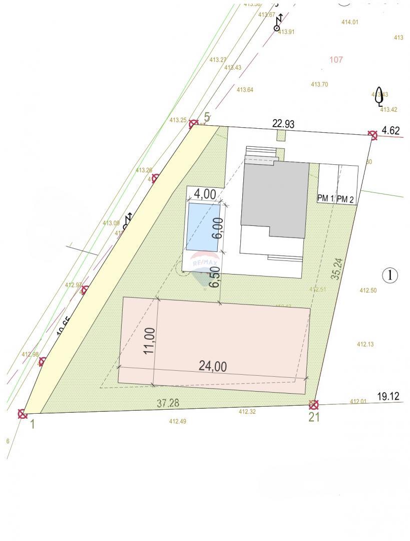 Istra, Žminj - gradbena parcela, 1.106m2
