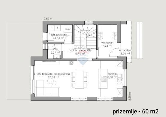 Istra, Žminj - gradbena parcela, 1.106m2