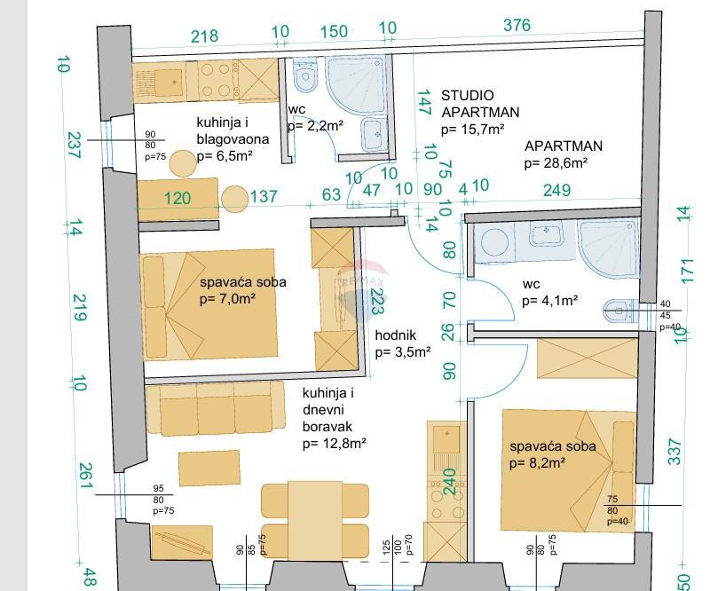 Stanovanje/Apartma Rovinj, 46m2