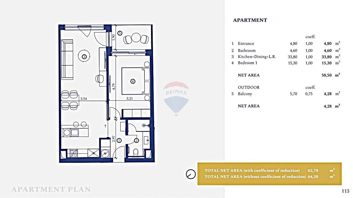 Stanovanje/Apartma Savudrija, Umag, 64,20m2