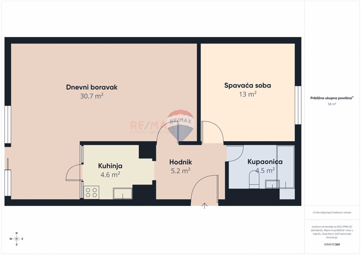 Stanovanje/Apartma Sesvete, 62m2