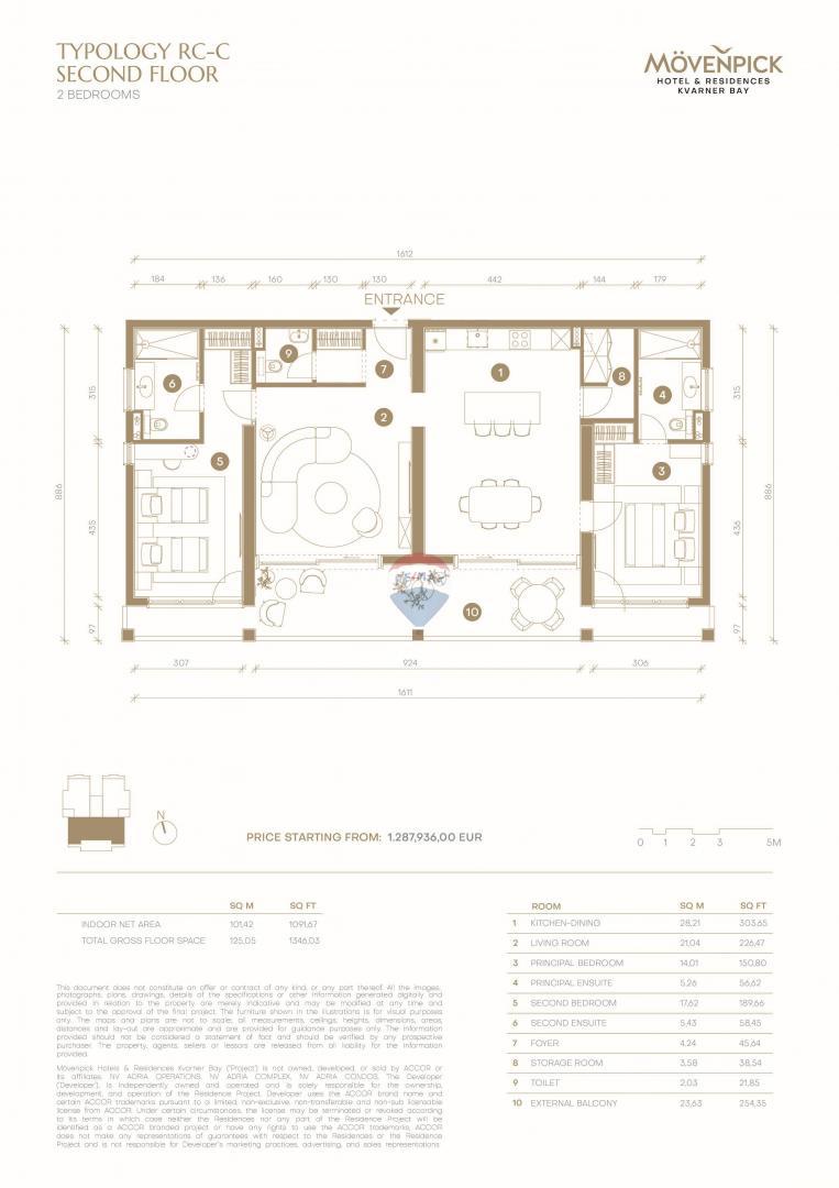 Stanovanje/Apartma Novi Vinodolski, 125m2