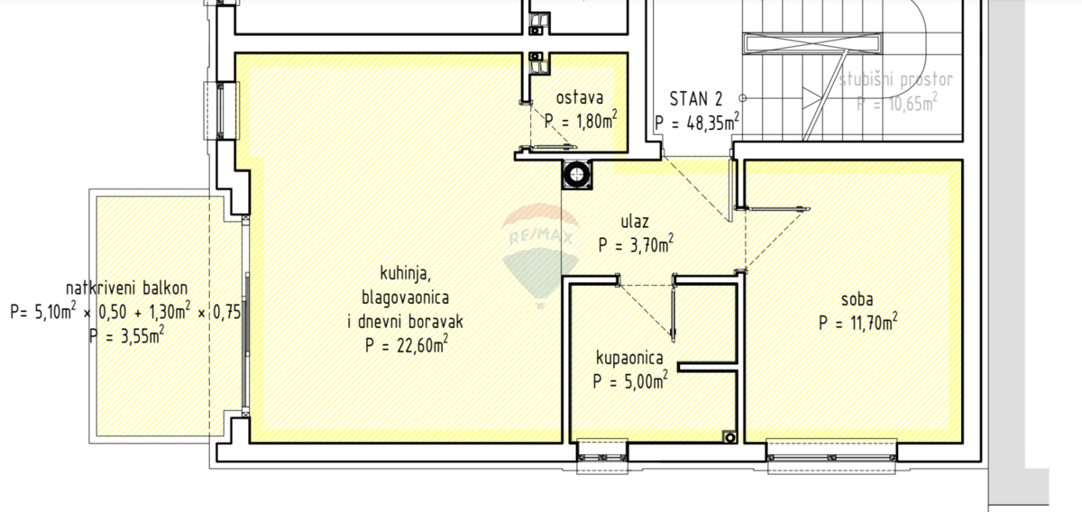 Stanovanje/Apartma Štinjan, Pula, 61,95m2