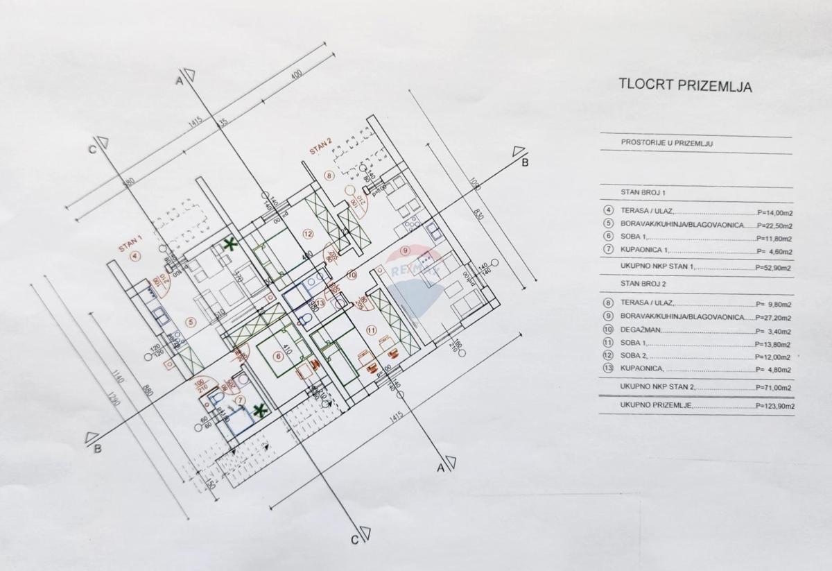 Stanovanje/Apartma Žegoti, Kastav, 72,88m2