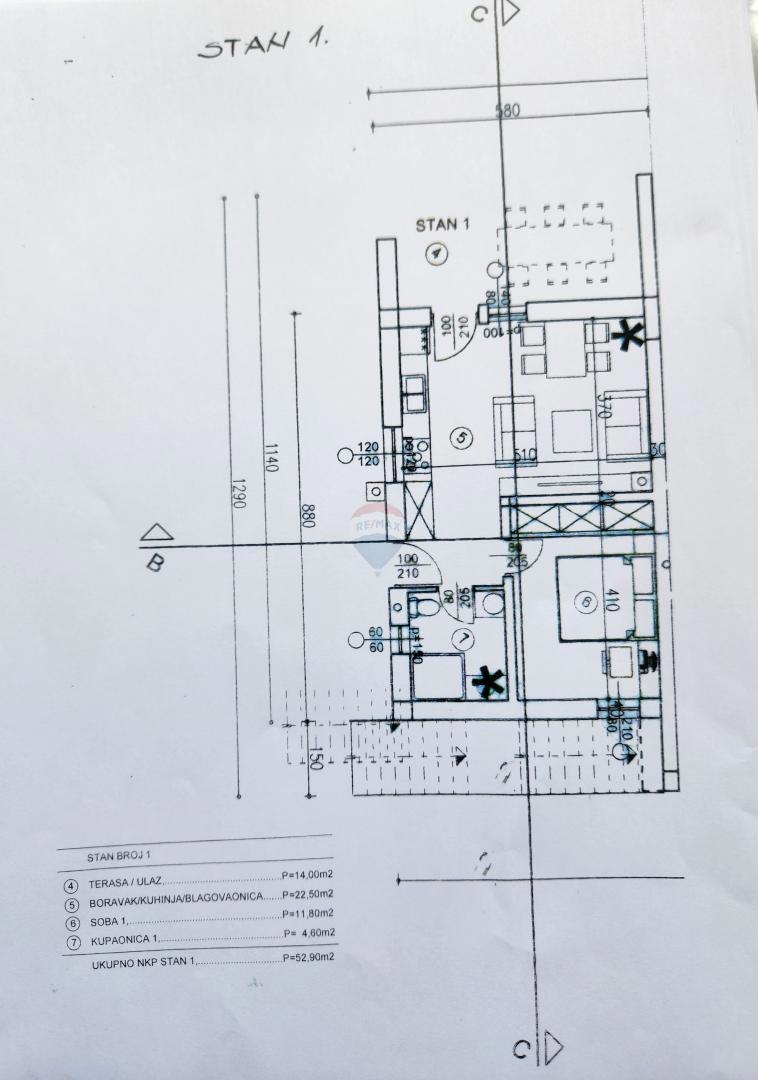 Stanovanje/Apartma Žegoti, Kastav, 72,88m2