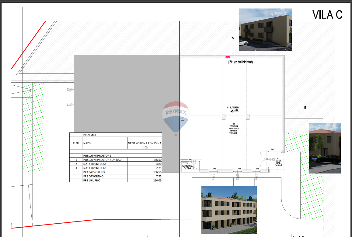 Poslovni prostori Barban, 164,05m2