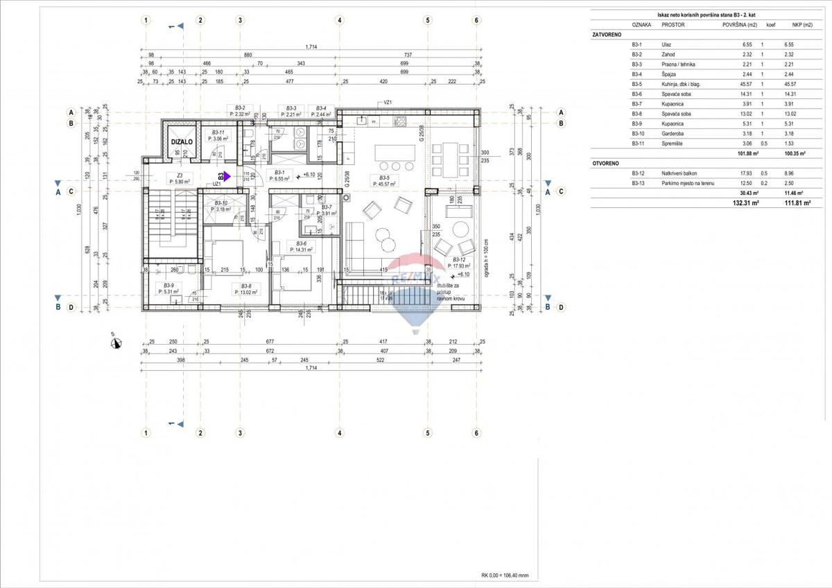 Stanovanje/Apartma Lovran, 121,81m2