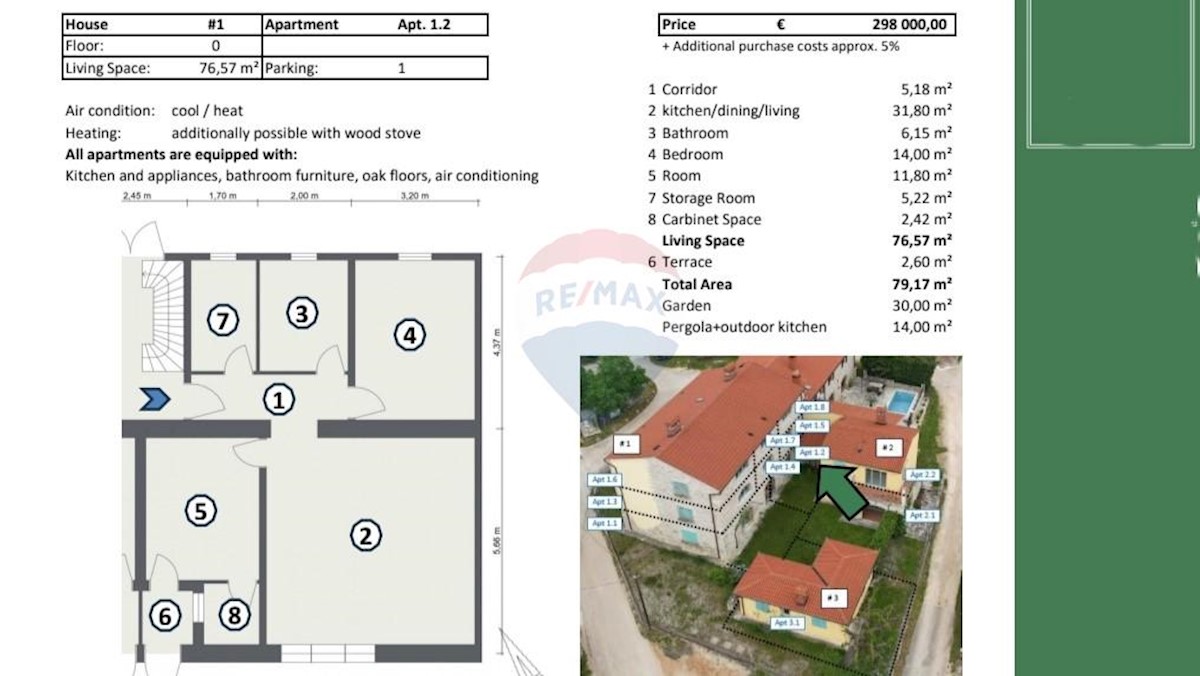 Stanovanje/Apartma Buje, 79,17m2