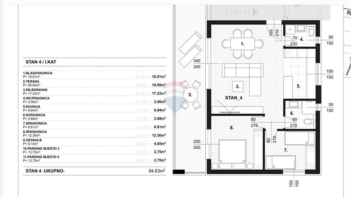 Stanovanje/Apartma Umag, 94,63m2