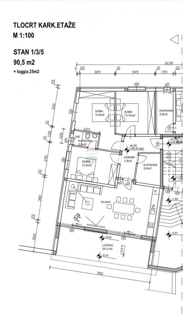 Stanovanje/Apartma Klenovica, Novi Vinodolski, 115m2