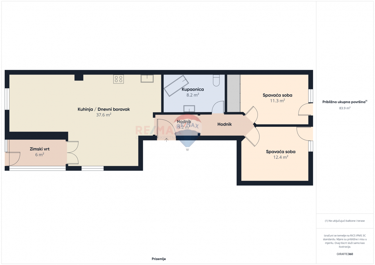 Novi Vinodolski – Dvosobno stanovanje blizu marine