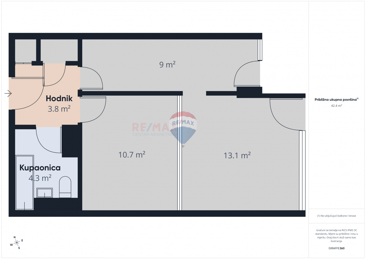 Stanovanje/Apartma Travno, Novi Zagreb - Istok, 44,67m2