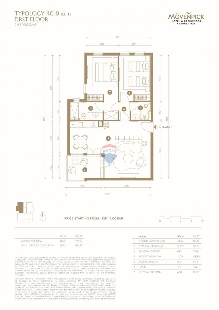 Stanovanje/Apartma Novi Vinodolski, 68,27m2