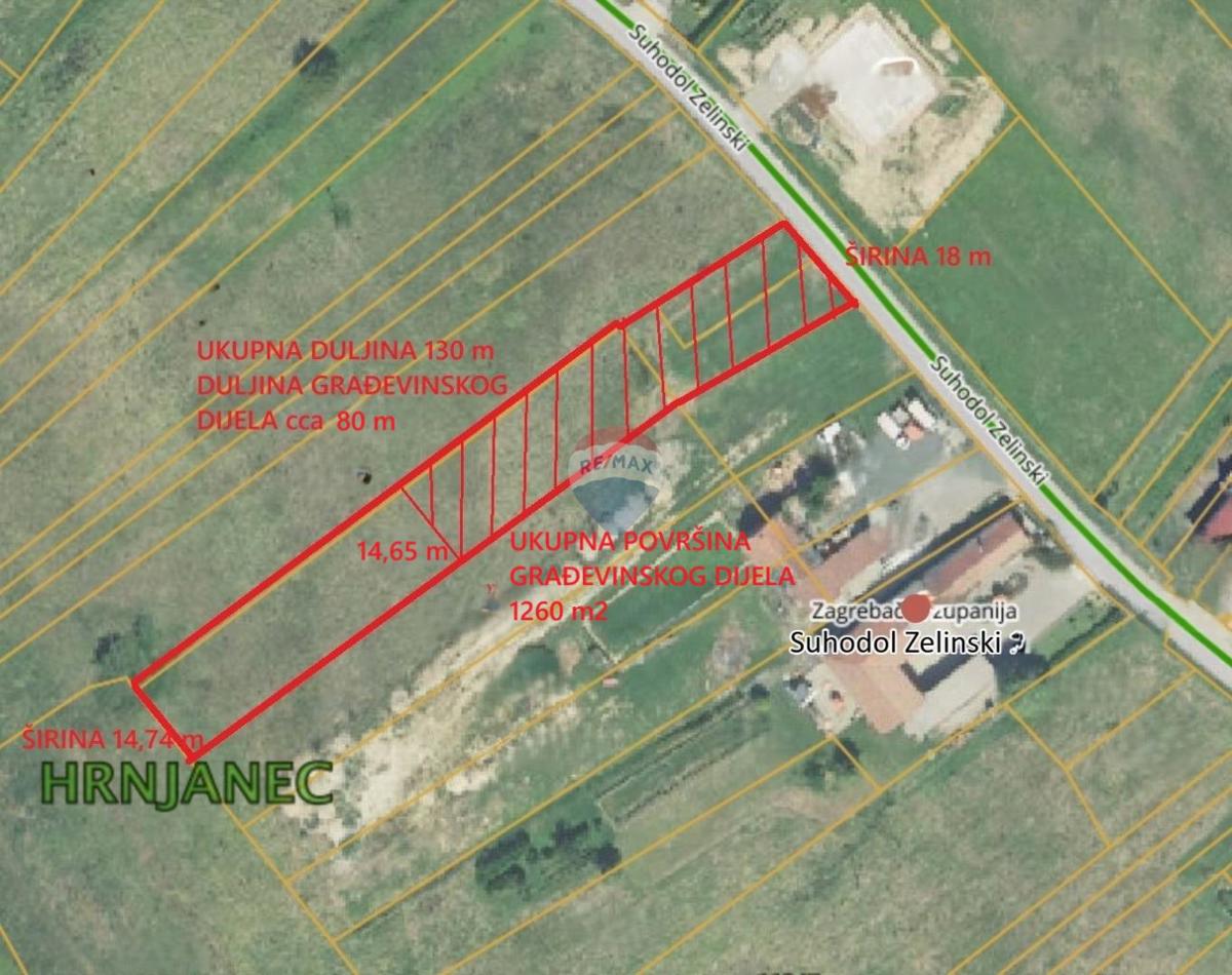 Stavbno zemljišče Suhodol Zelinski, Sveti Ivan Zelina, 2.126m2