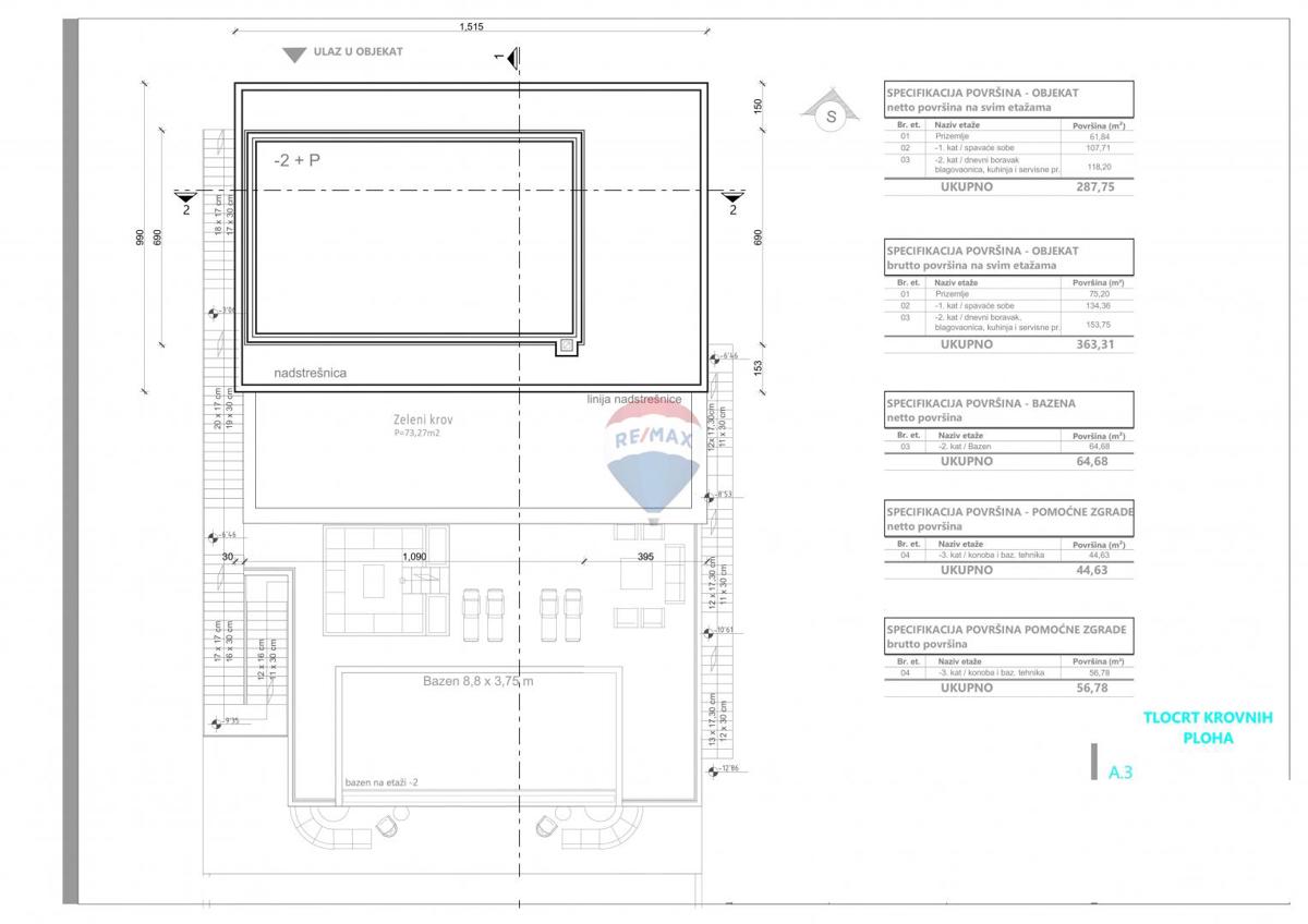 Stavbno zemljišče Ičići, Opatija - Okolica, 1.368m2