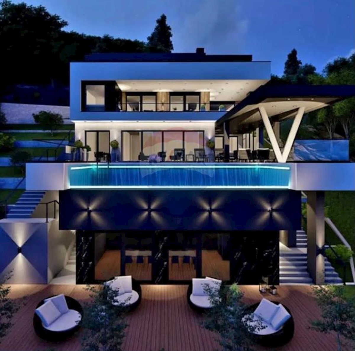 Stavbno zemljišče Ičići, Opatija - Okolica, 1.368m2