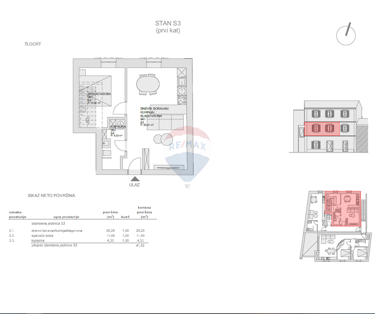 Stanovanje/Apartma Novigrad, 41,53m2