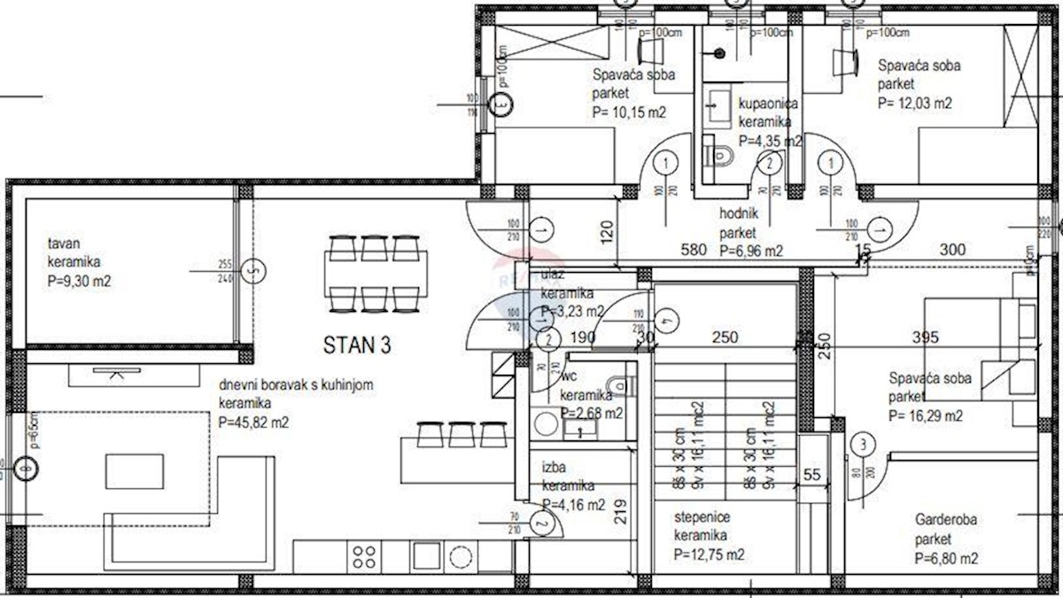 Stanovanje/Apartma Kanfanar, 112,30m2