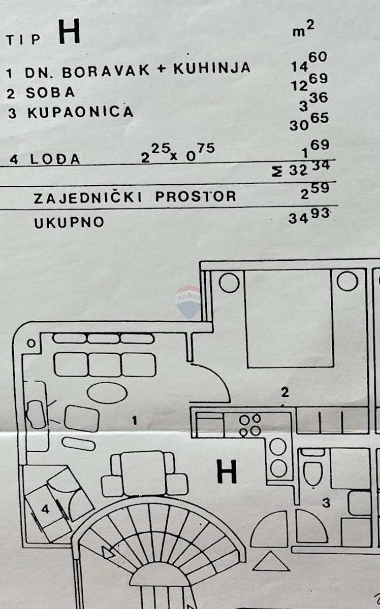 Stanovanje/Apartma Baška, 35m2