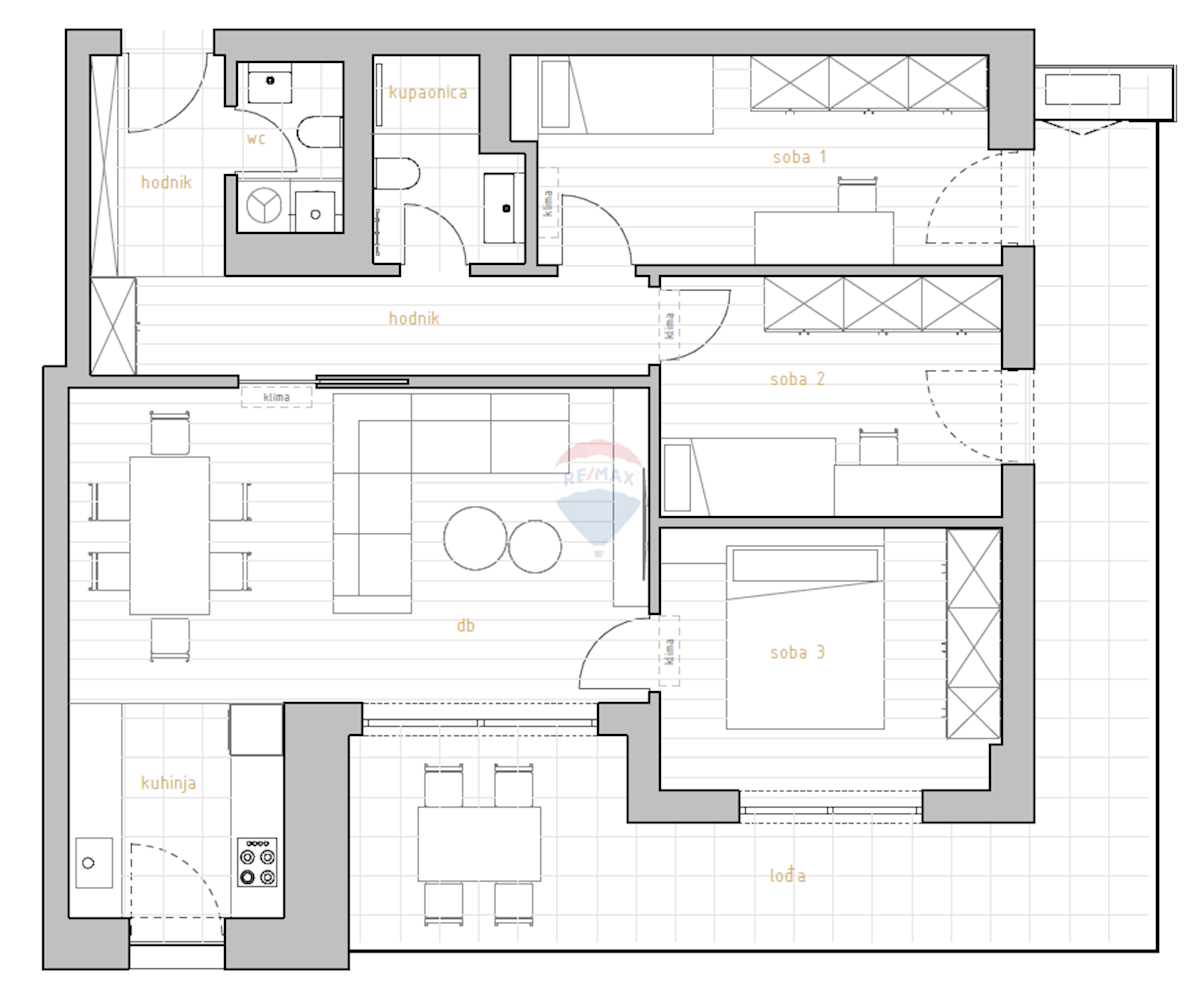 Stanovanje/Apartma Zamet, Rijeka, 104,11m2