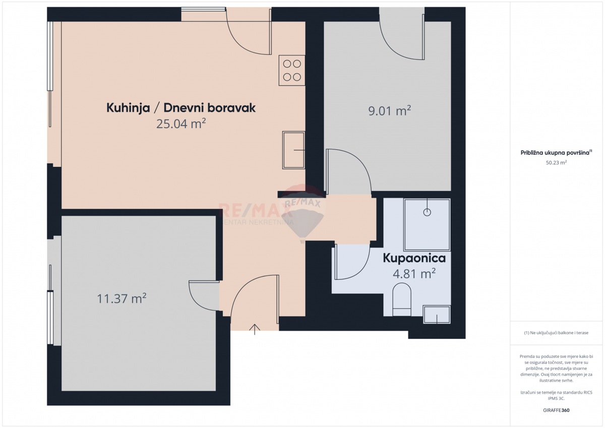 Stanovanje/Apartma Medulin, 59m2