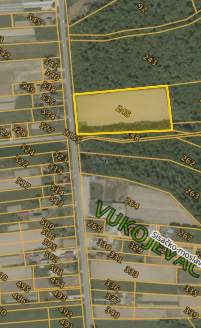 Stavbno zemljišče Donji Vukojevac, Lekenik, 21.282m2