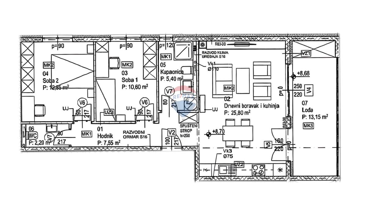Stanovanje/Apartma Dražice, Jelenje, 77,55m2