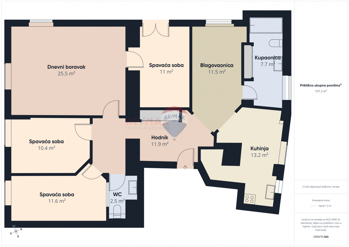 Stanovanje/Apartma Centar, Rijeka, 108,03m2