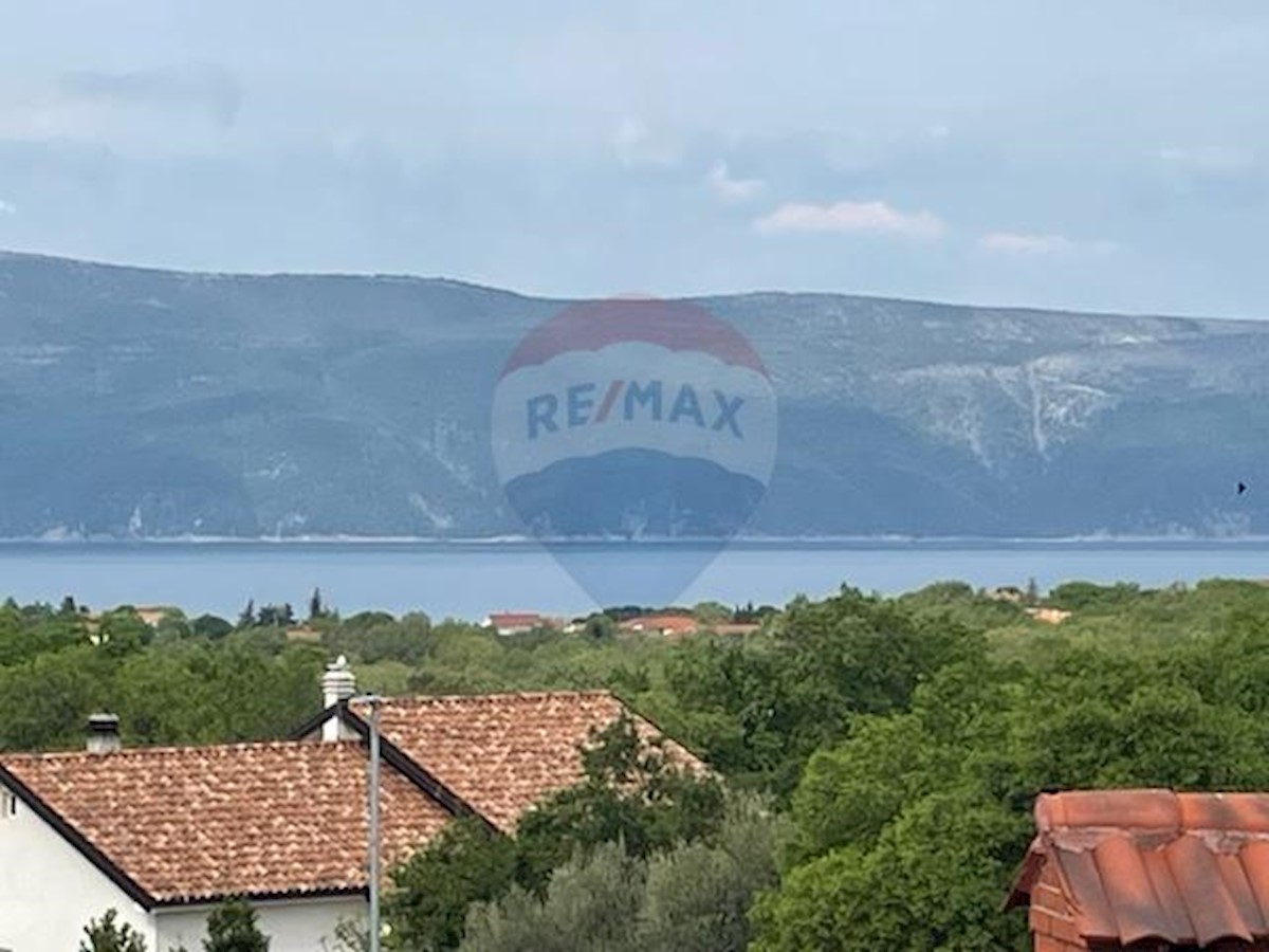 Otok Krk, Sottovento, apartma v izgradnji, 52 m2, 2 spalnici + dnevna soba, pogled na morje