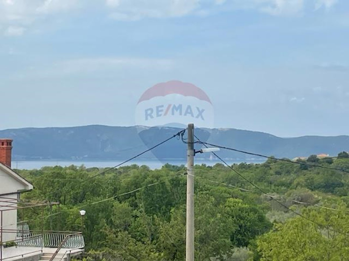 Otok Krk, Sottovento, apartma v izgradnji, 52 m2, 2 spalnici + dnevna soba, pogled na morje