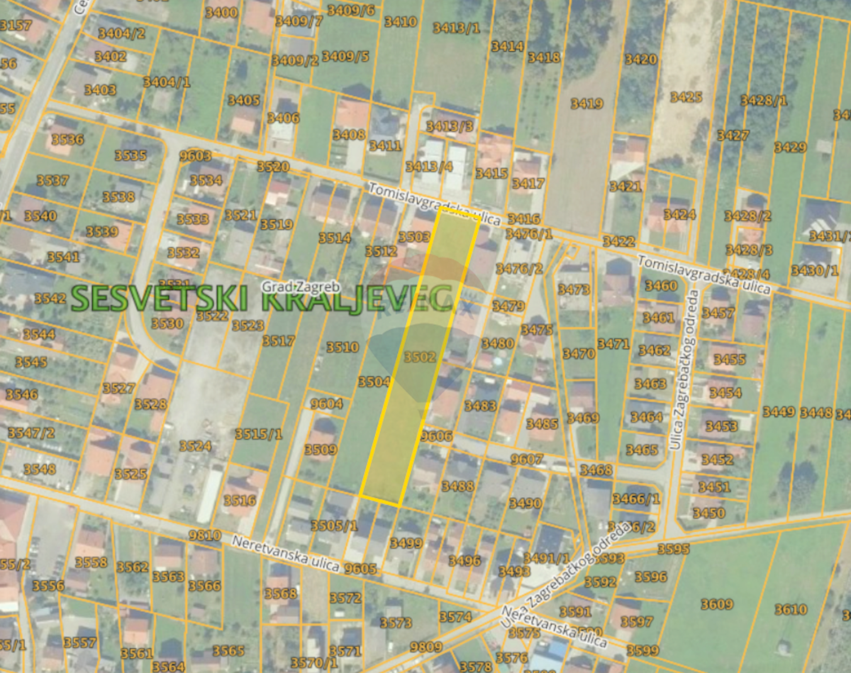 Stavbno zemljišče Sesvetski Kraljevec, Sesvete, 3.482m2