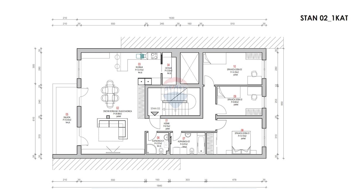 Stanovanje/Apartma Maksimir, 122,52m2