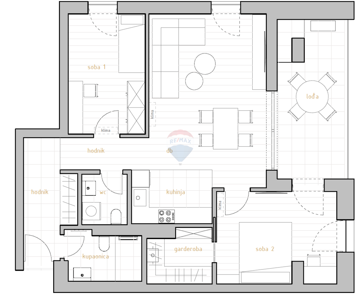 Stanovanje/Apartma Zamet, Rijeka, 81,25m2