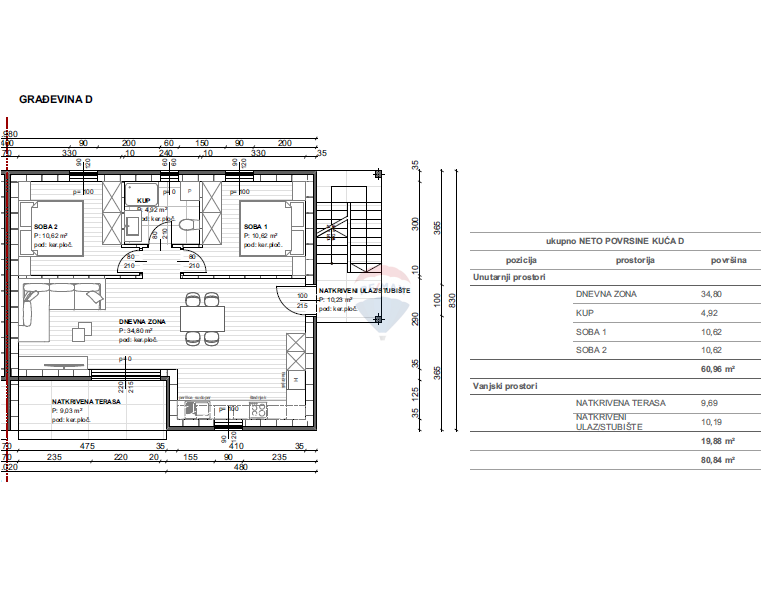 Stanovanje/Apartma Čižići, Dobrinj, 80,84m2