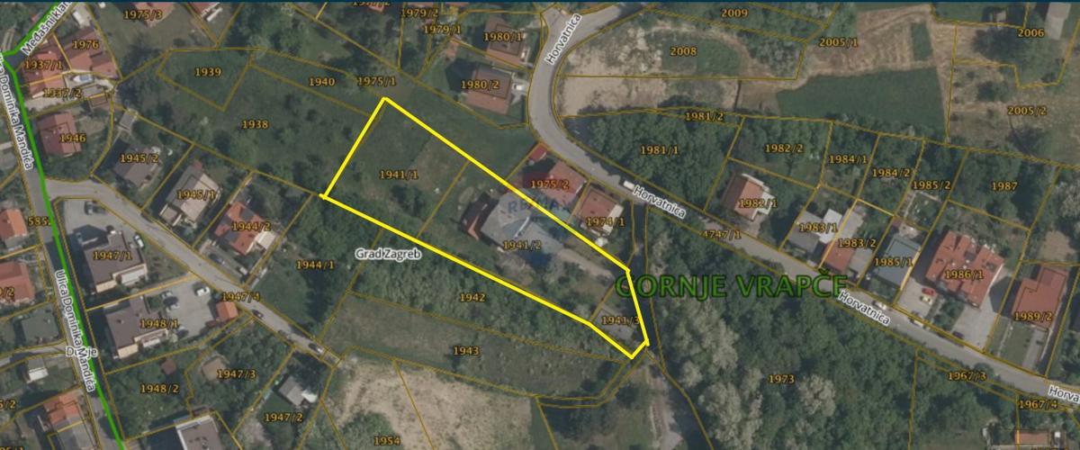 Stavbno zemljišče Gornje Vrapče, Črnomerec, 2.951m2