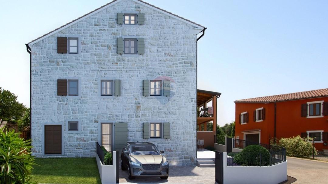 Istra, Buje, okolica – Kamnita hiša za obnovo z razgledom