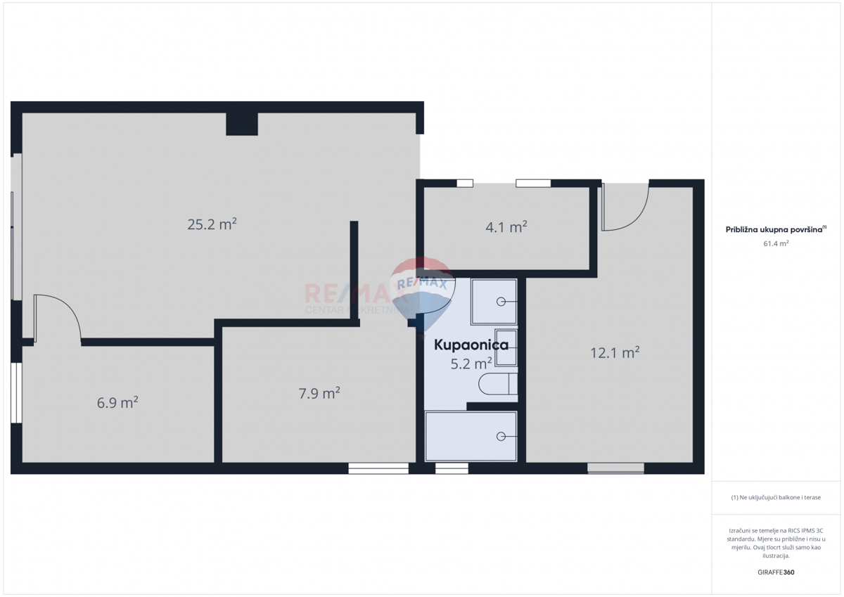 Stanovanje/Apartma Njivice, Omišalj, 67m2