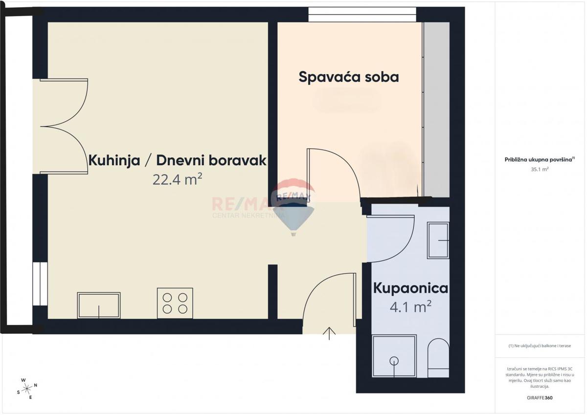 Stanovanje/Apartma Trešnjevka, Trešnjevka - Sjever, 39,50m2