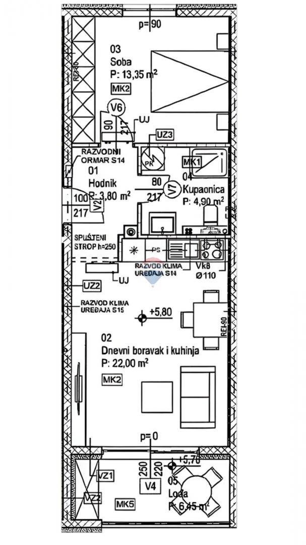 Stanovanje/Apartma Dražice, Jelenje, 50,50m2